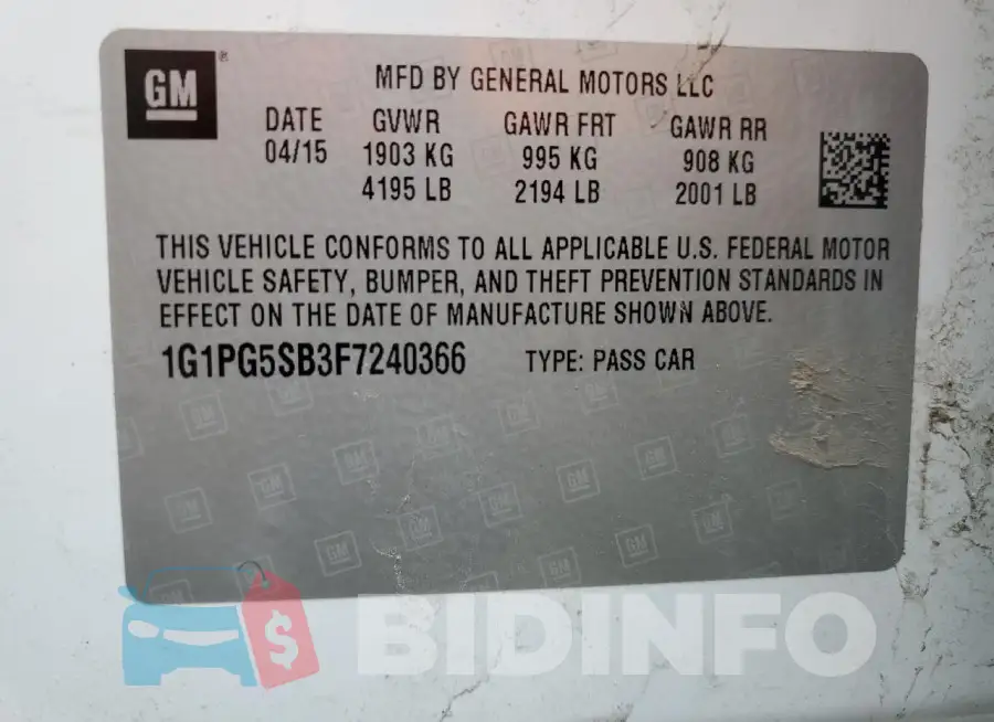 1G1PG5SB3F7240366 Photo# 12