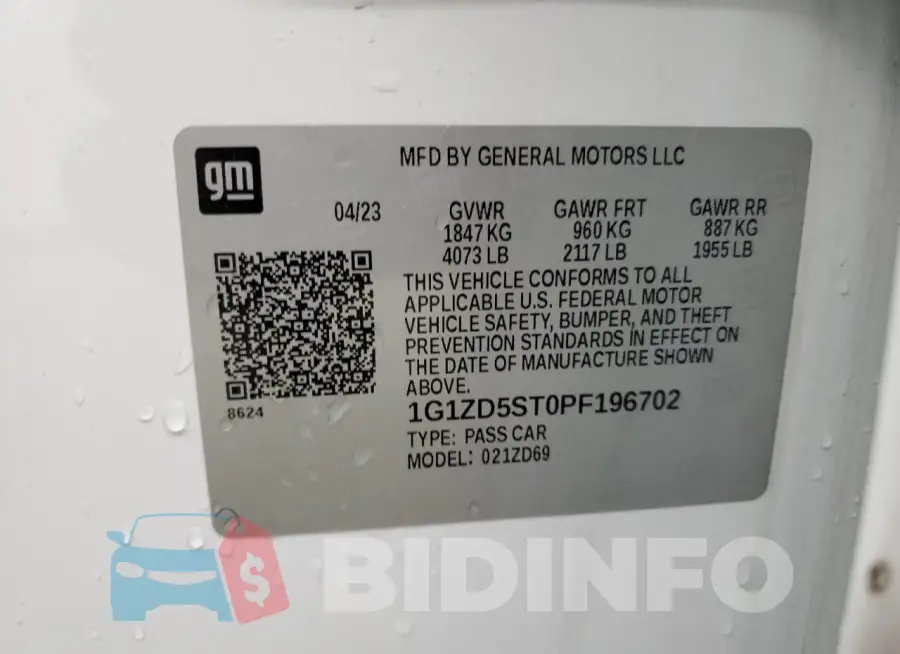 1G1ZD5ST0PF196702 Photo# 13