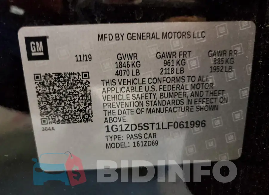 1G1ZD5ST1LF061996 Photo# 12