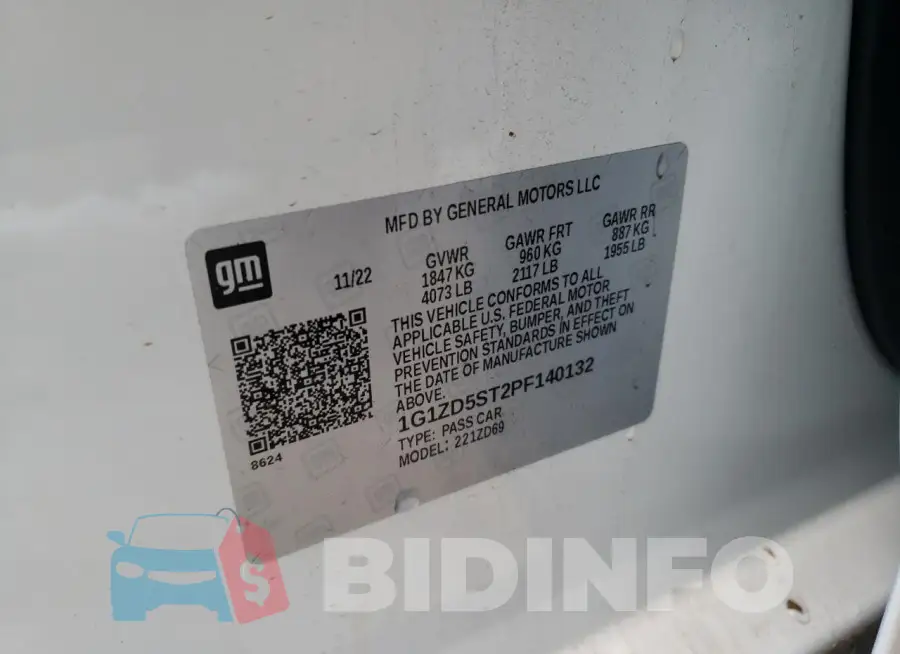 1G1ZD5ST2PF140132 Photo# 13