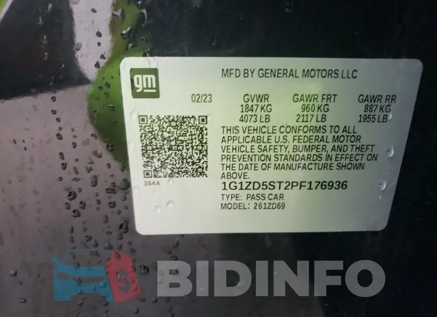 1G1ZD5ST2PF176936 Photo# 12
