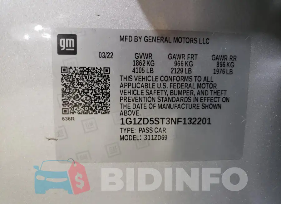 1G1ZD5ST3NF132201 Photo# 12