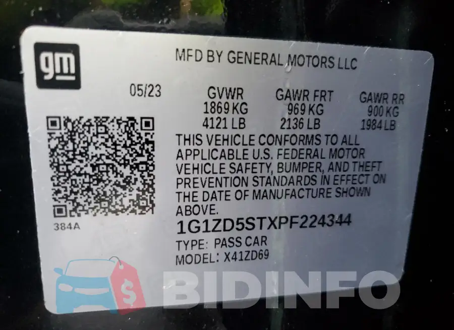 1G1ZD5STXPF224344 Photo# 12