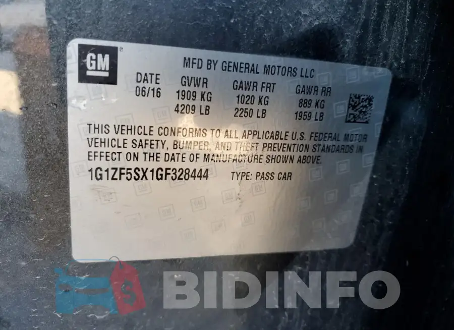 1G1ZF5SX1GF328444 Photo# 13