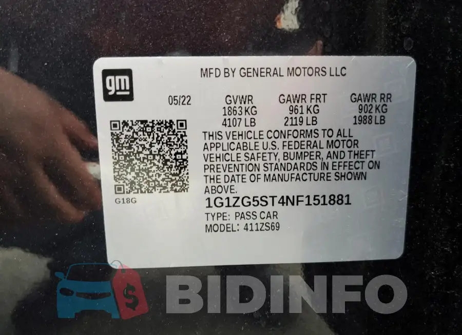 1G1ZG5ST4NF151881 Photo# 12