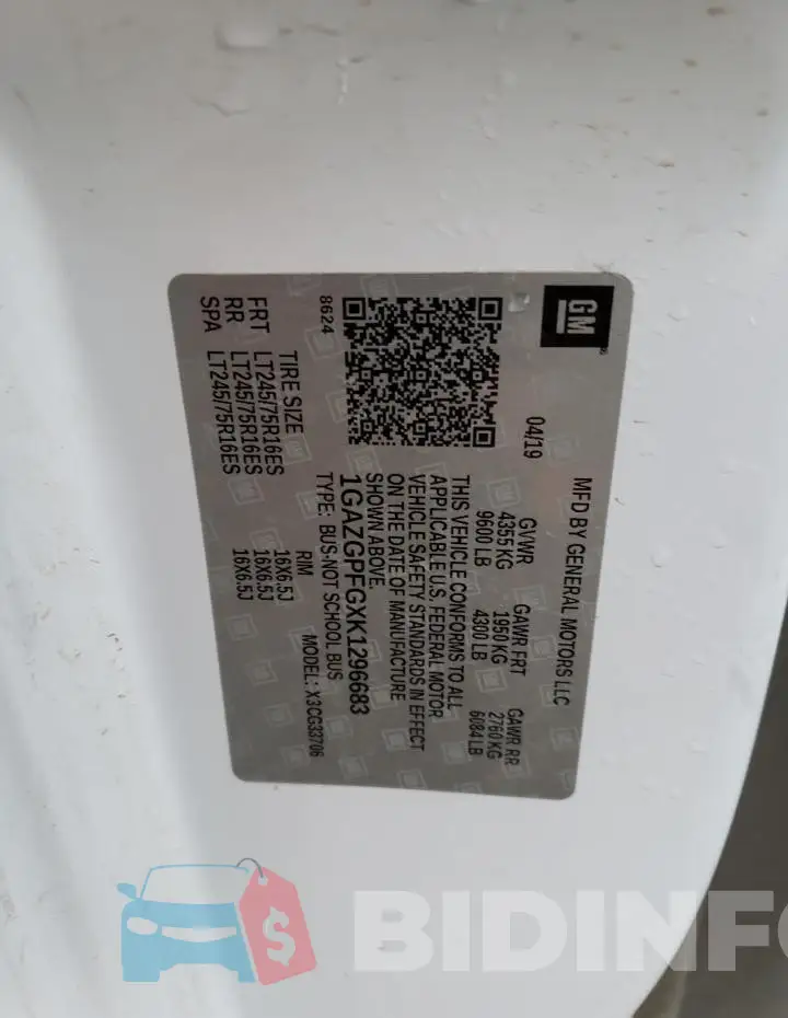 1GAZGPFGXK1296683 Photo# 13