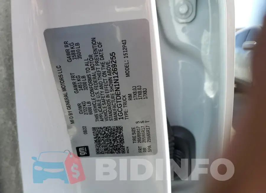 1GCGTDEN1N1269255 Photo# 12