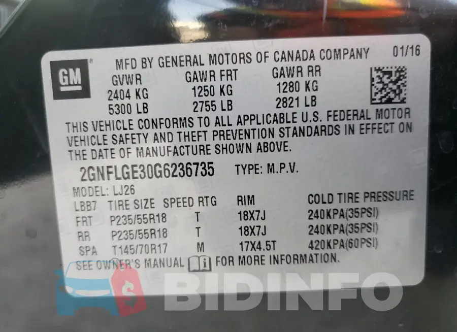 2GNFLGE30G6236735 Photo# 13