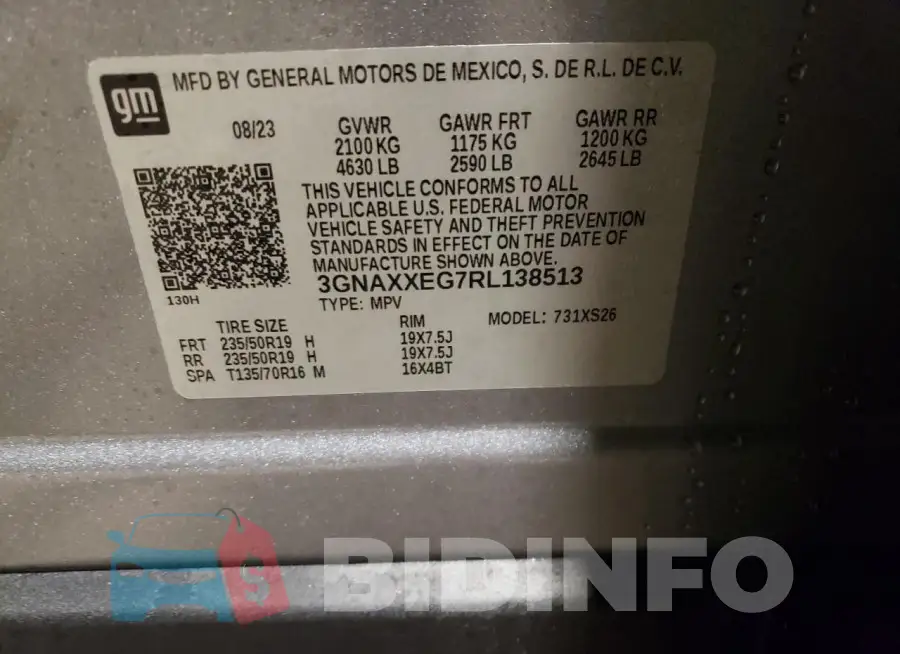 3GNAXXEG7RL138513 Photo# 12