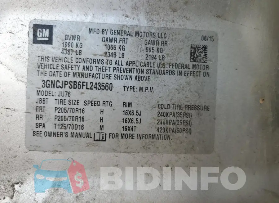 3GNCJPSB6FL243560 Photo# 14