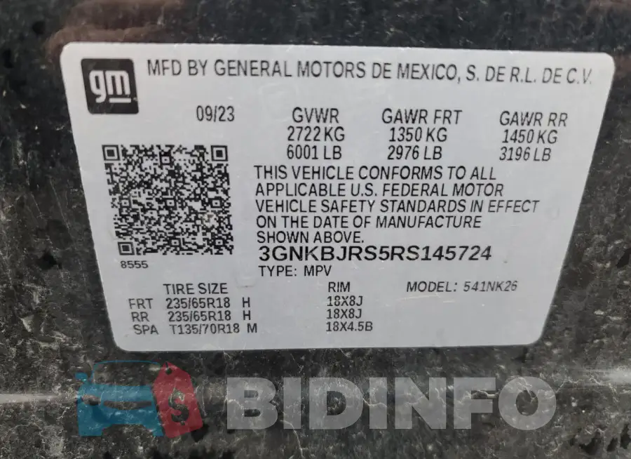 3GNKBJRS5RS145724 Photo# 12