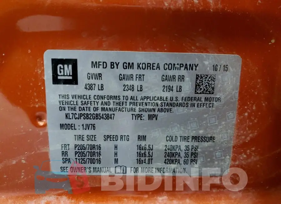 KL7CJPSB2GB543847 Photo# 12
