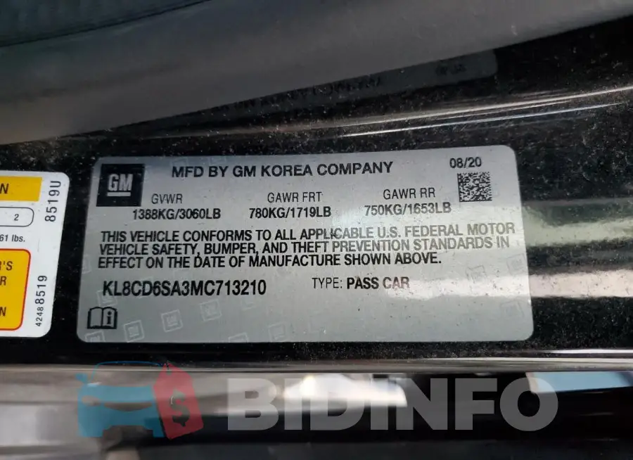 KL8CD6SA3MC713210 Photo# 13