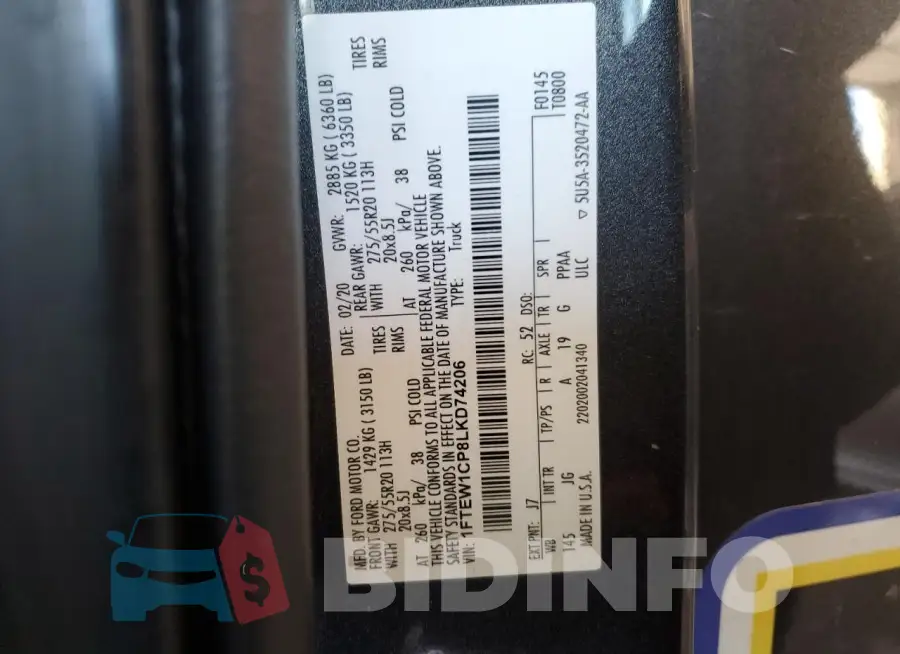 1FTEW1CP8LKD74206 Photo# 12