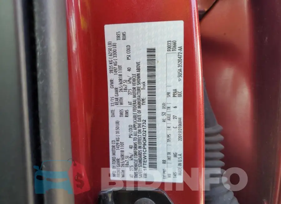 1FTEW1CP9GKD21732 Photo# 12