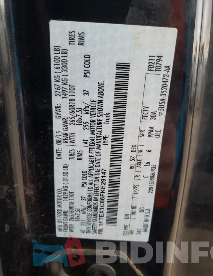 1FTEX1C86FKE29147 Photo# 12