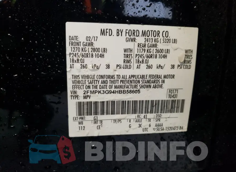 2FMPK3G94HBB58605 Photo# 13