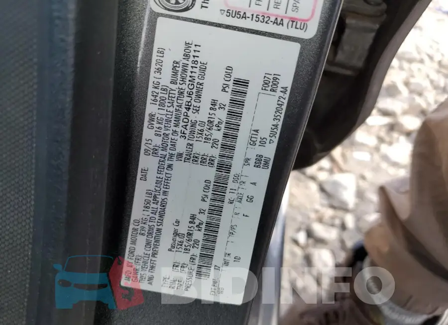 3FADP4BJ6GM118111 Photo# 12