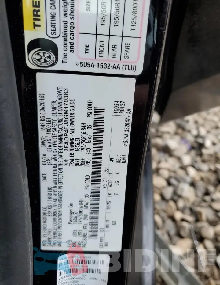 3FADP4EJ8GM170383 Photo# 12
