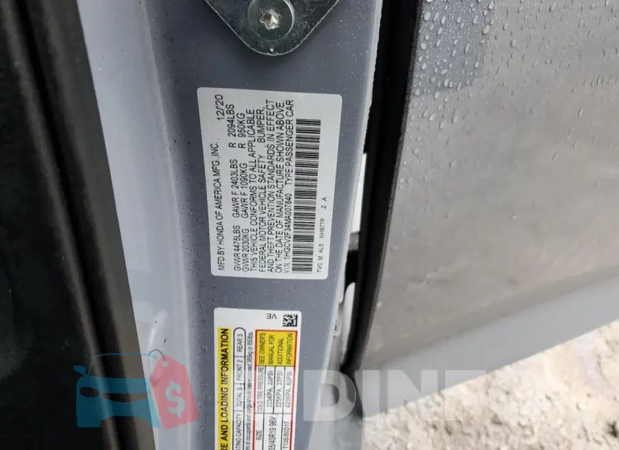 1HGCV2F34MA007840 Photo# 12