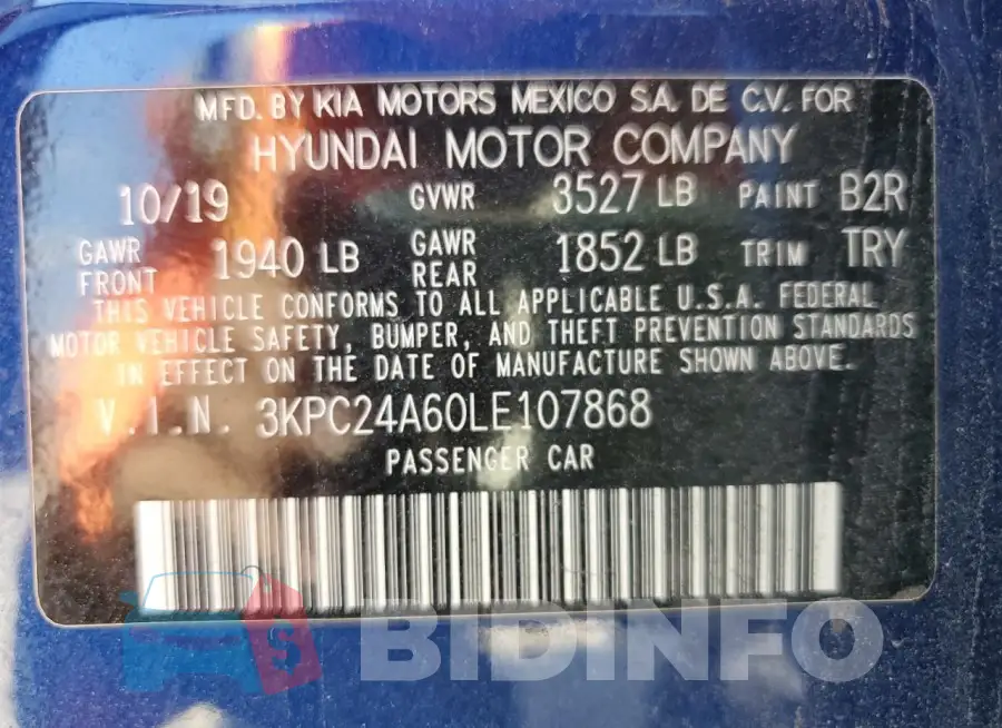 3KPC24A60LE107868 Photo# 12