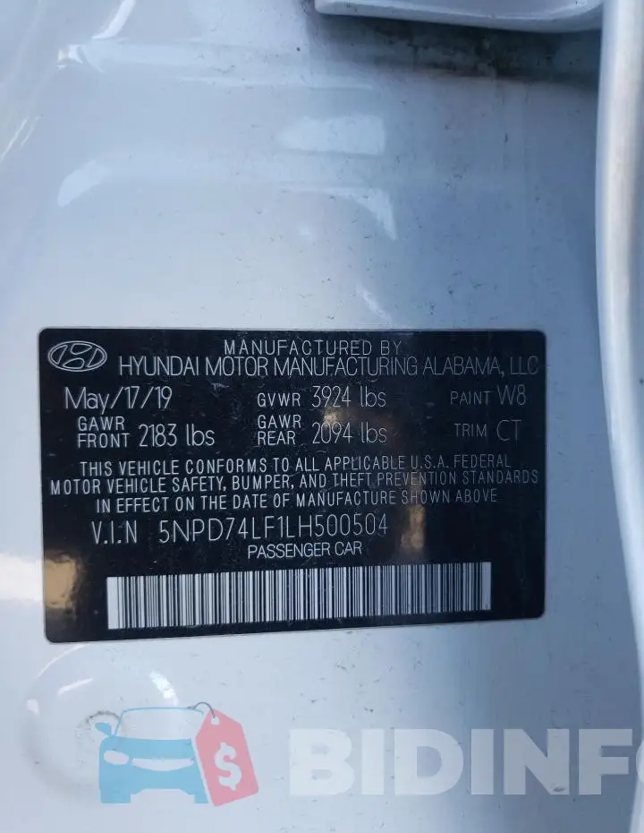 5NPD74LF1LH500504 Photo# 12