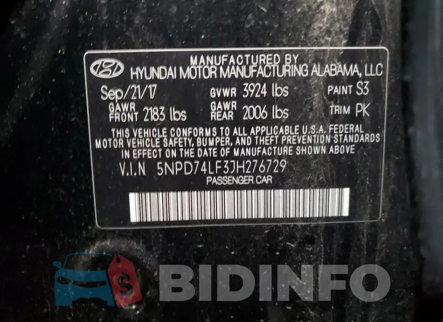 5NPD74LF3JH276729 Photo# 13