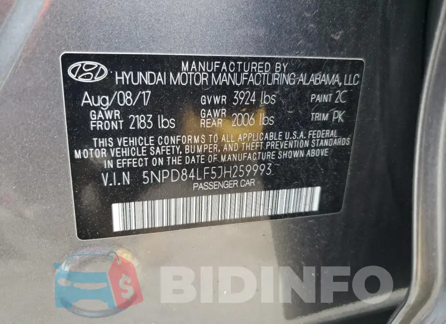 5NPD84LF5JH259993 Photo# 13