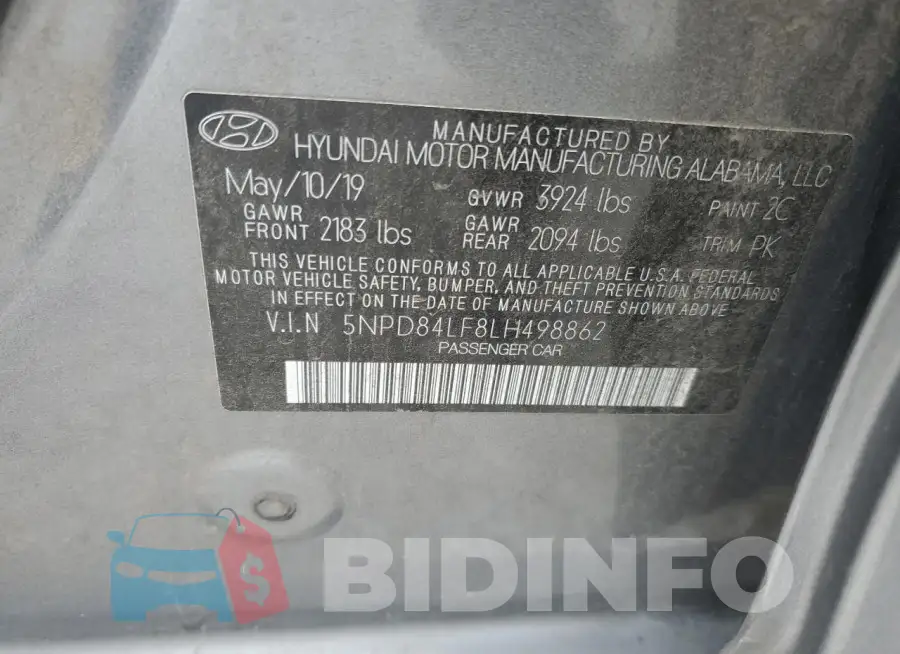 5NPD84LF8LH498862 Photo# 13