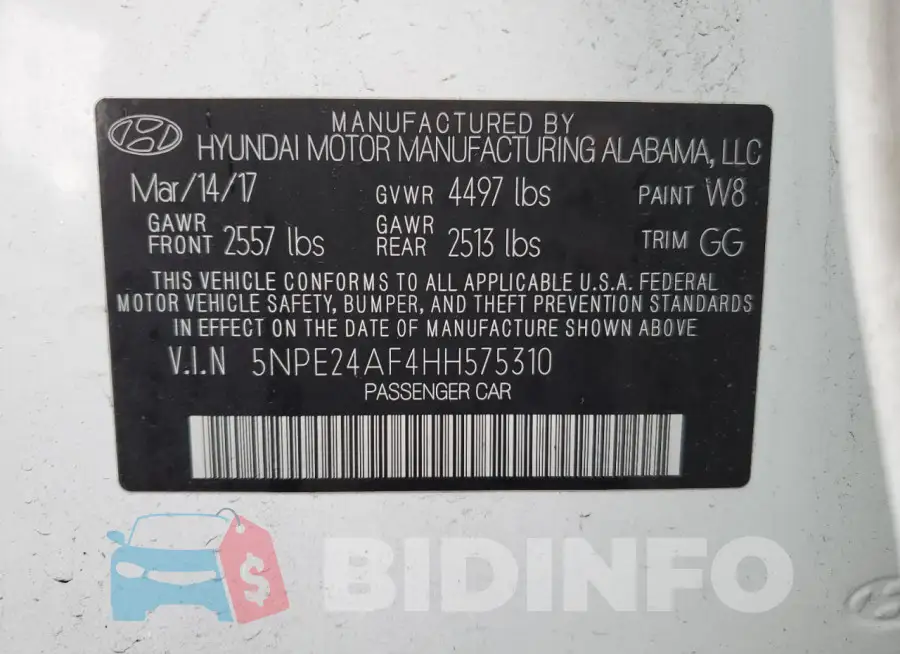 5NPE24AF4HH575310 Photo# 12