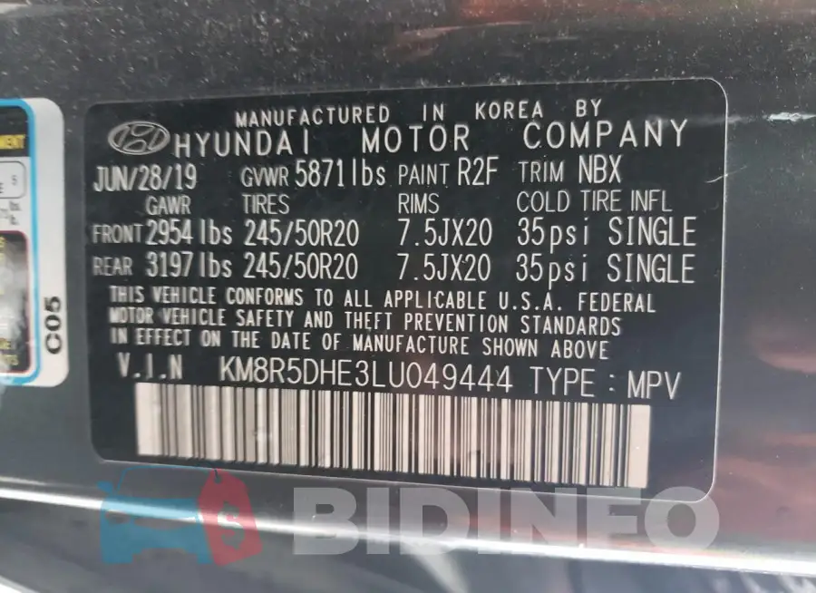 KM8R5DHE3LU049444 Photo# 13