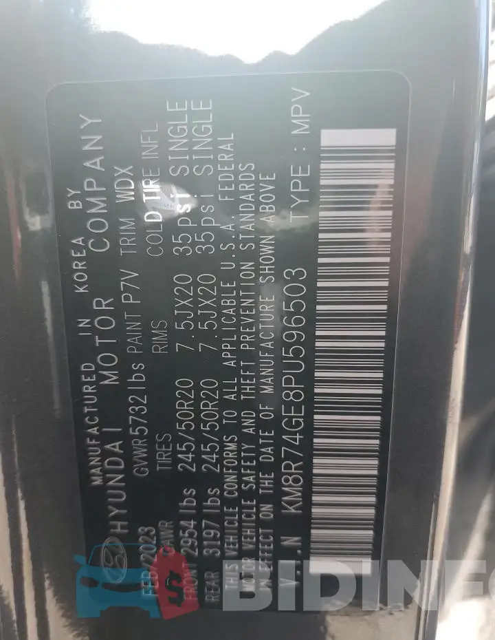 KM8R74GE8PU596503 Photo# 14