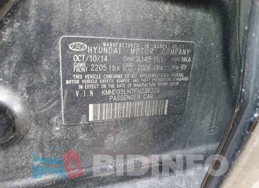 KMHD35LH7FU236326 Photo# 12