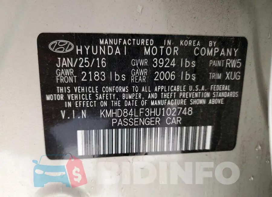 KMHD84LF3HU102748 Photo# 12