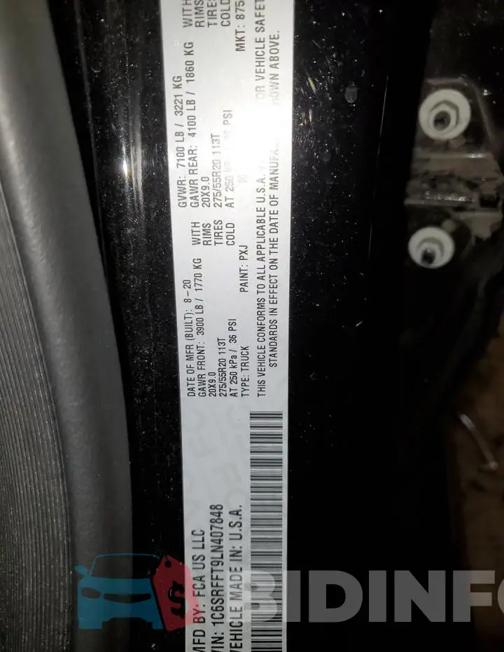 1C6SRFFT9LN407848 Photo# 12