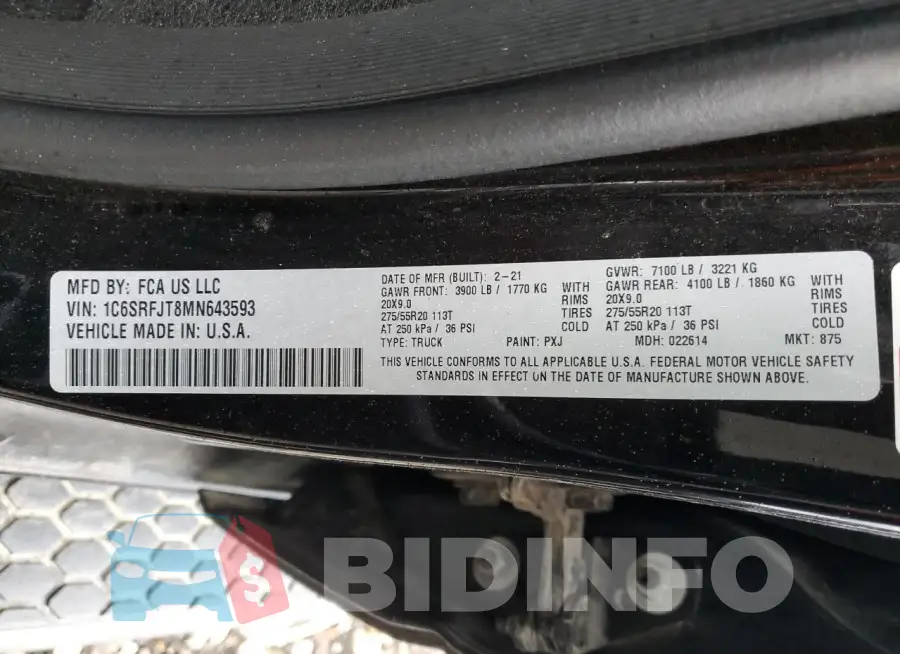 1C6SRFJT8MN643593 Photo# 12