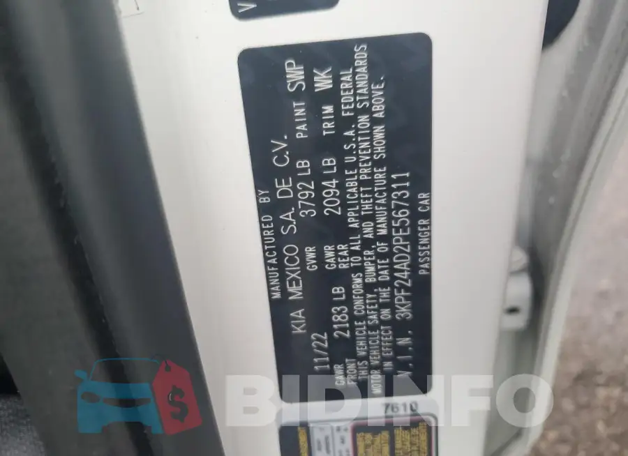 3KPF24AD2PE567311 Photo# 12