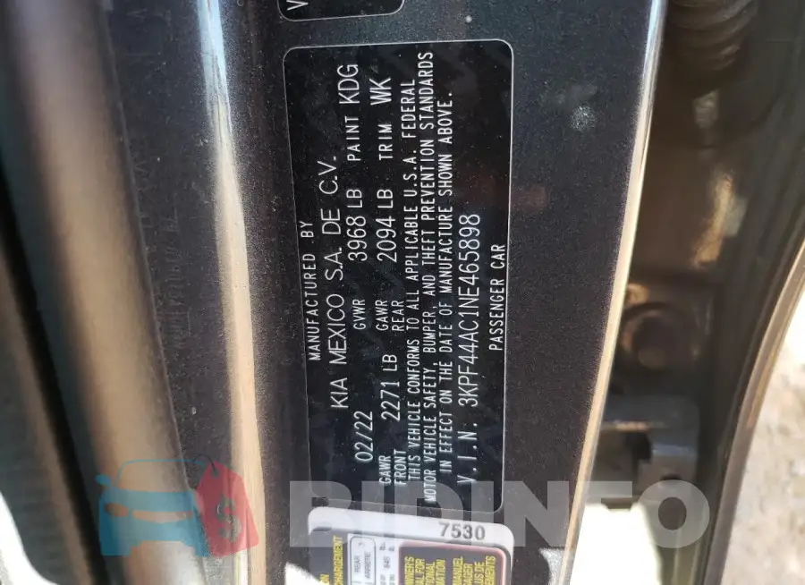 3KPF44AC1NE465898 Photo# 12