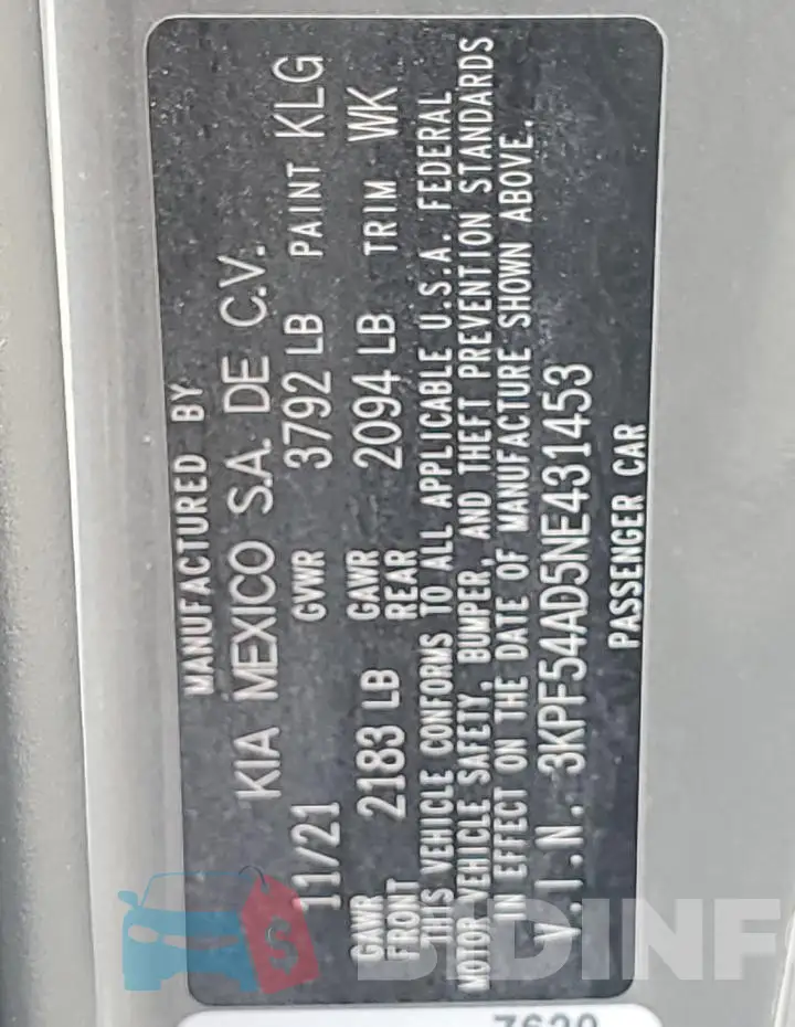 3KPF54AD5NE431453 Photo# 12