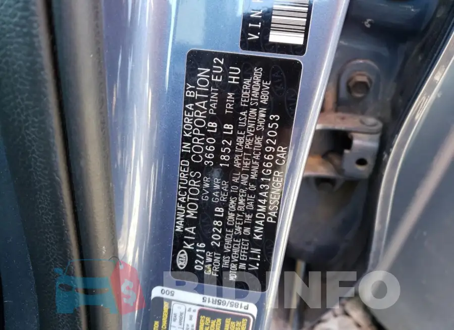 KNADM4A31G6692053 Photo# 12