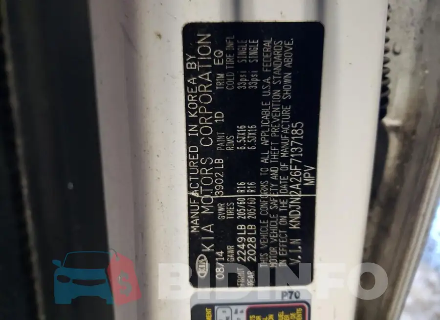 KNDJN2A26F7137185 Photo# 13