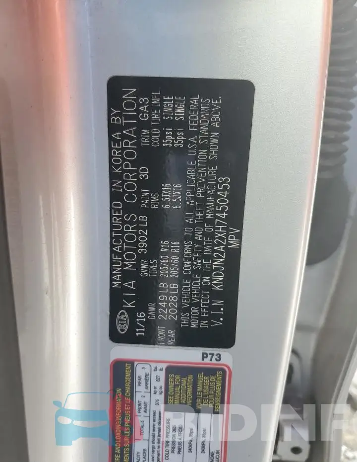 KNDJN2A2XH7450453 Photo# 12