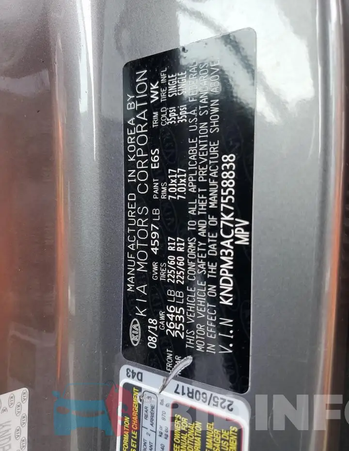 KNDPM3AC7K7558838 Photo# 13