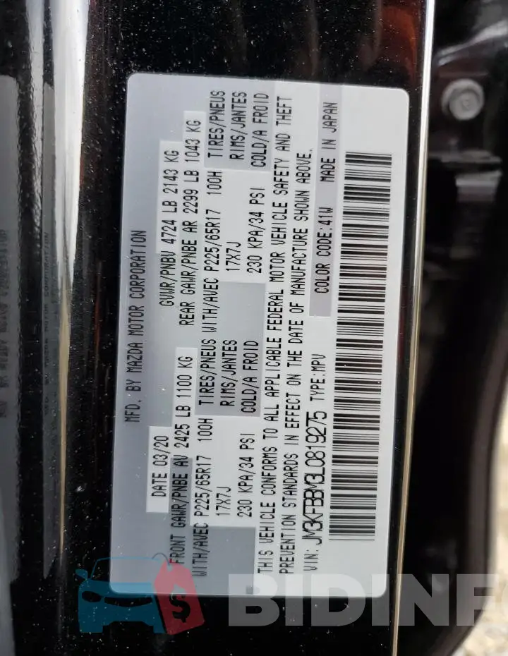 JM3KFBBM3L0819275 Photo# 14