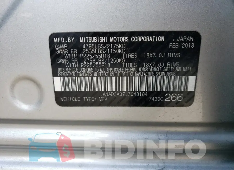 JA4AD3A37JZ048184 Photo# 13