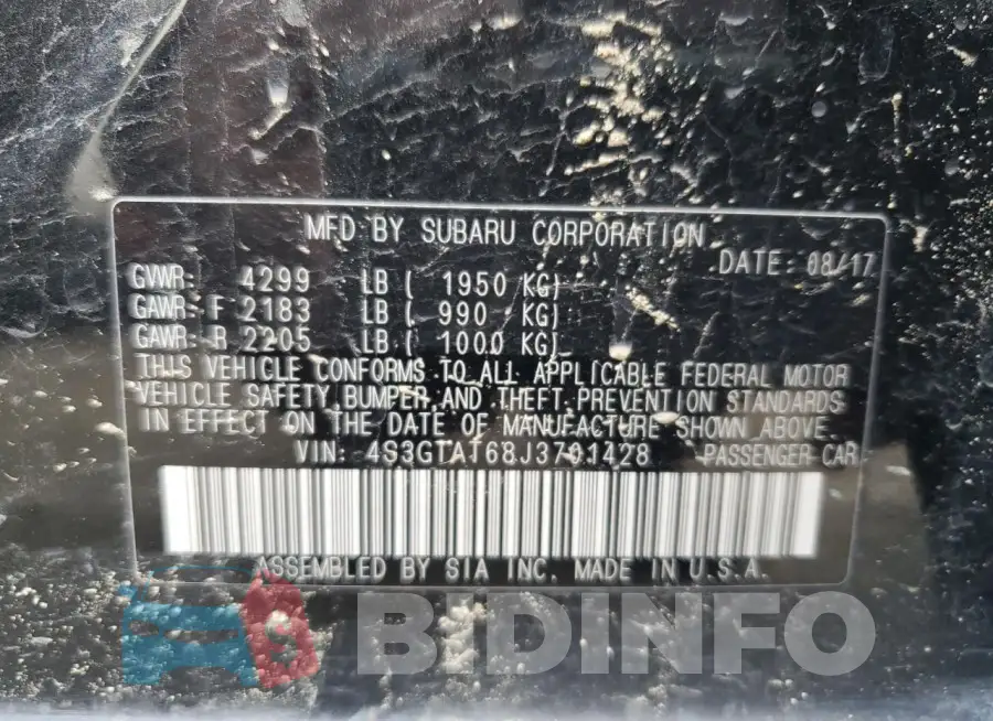 4S3GTAT68J3701428 Photo# 12