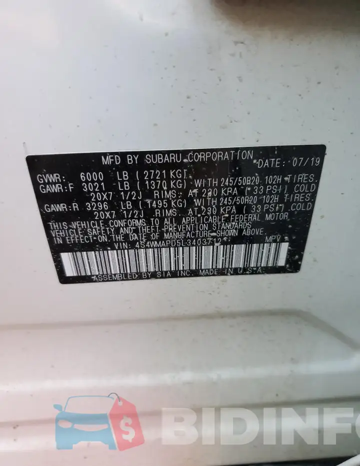4S4WMAPD5L3403712 Photo# 12