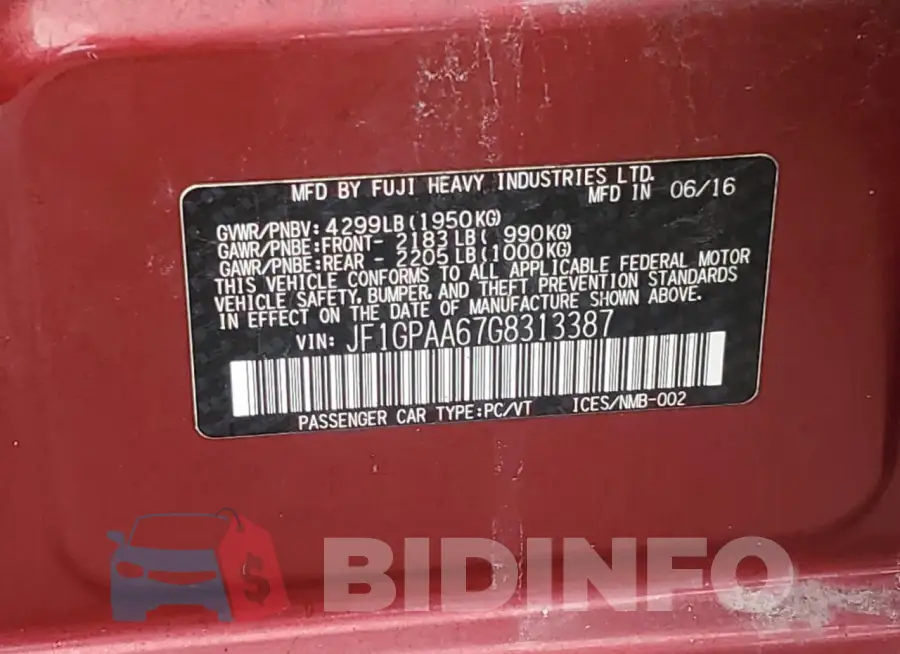 JF1GPAA67G8313387 Photo# 12