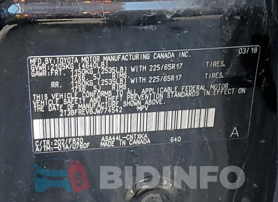 2T3BFREV6JW774542 Photo# 12