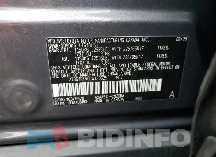 2T3G1RFV0LW130525 Photo# 13